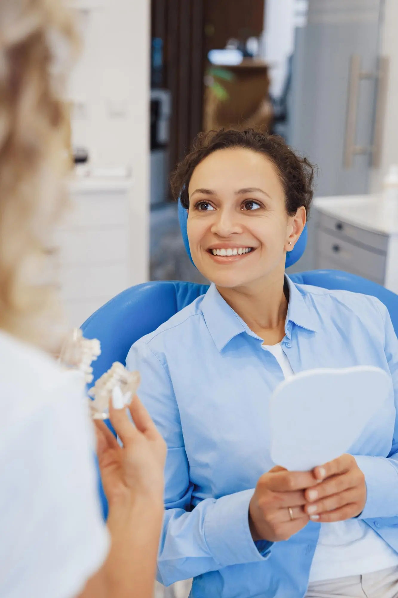Smiling patient at Dawson Landing Dental